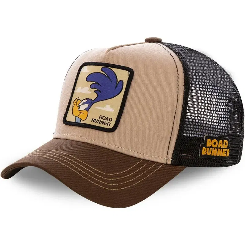 Color: Lemon yellow - High Quality Disney Styles Anime Cartoon Snapback Cotton Baseball Cap Men Women Hip Hop Dad Mesh Hat Trucker Hat Dropshipping