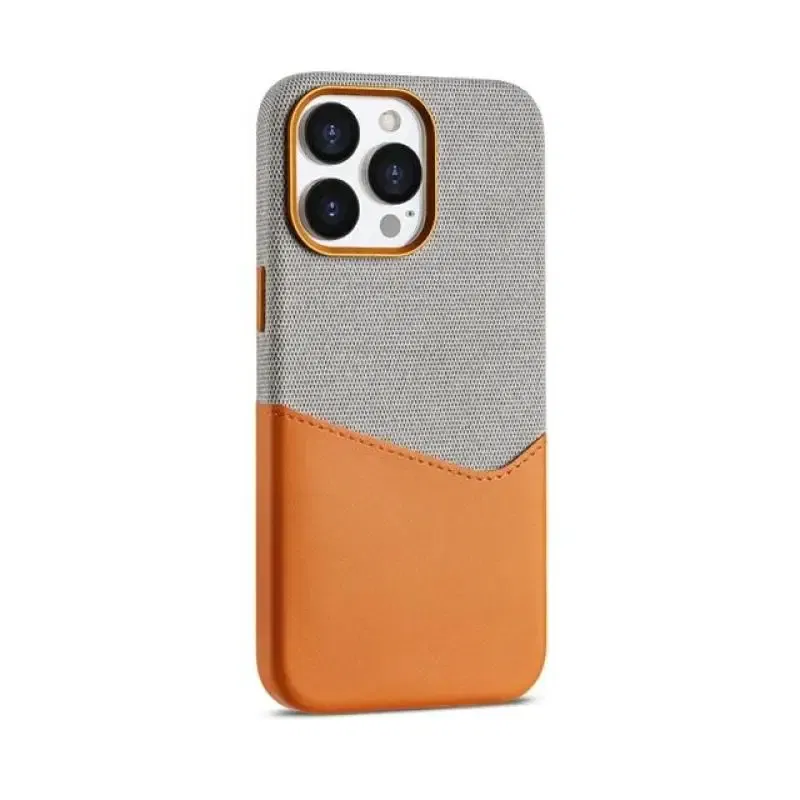 Color: Pink, Material: Aluminum - Card Holder MagSafe Leather Phone Case For iPhone 15 14Pro Max 13 14 Pro 12 Pocket Wireless Charging Alloy Lens Hit Color Cover