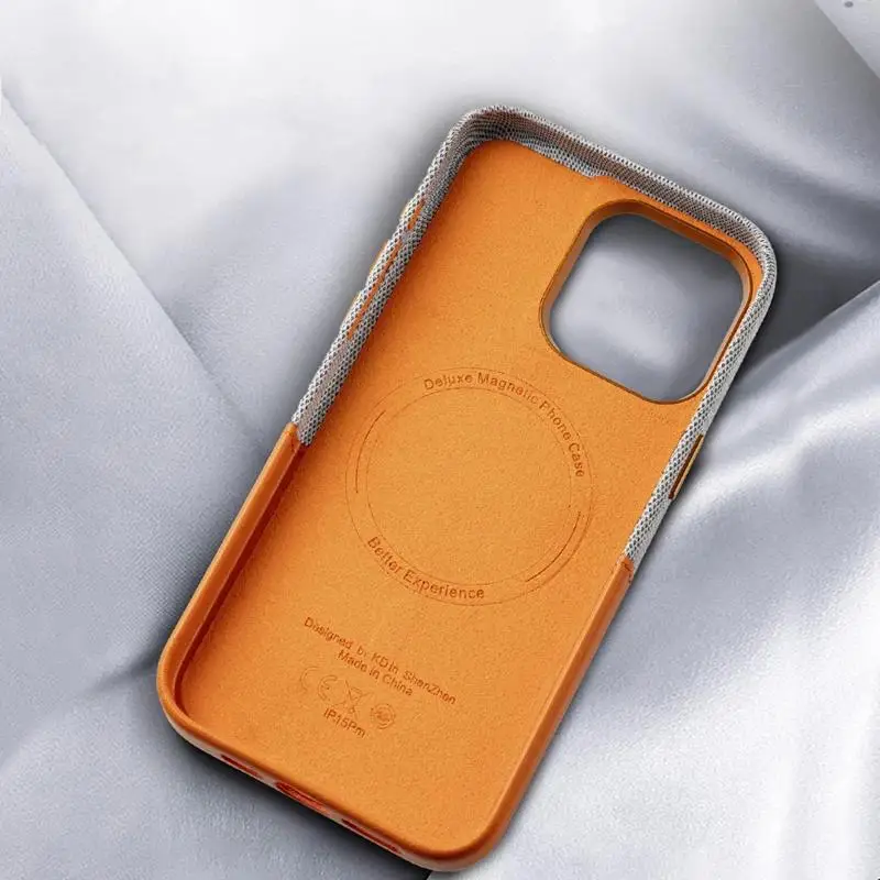 Color: Pink, Material: Aluminum - Card Holder MagSafe Leather Phone Case For iPhone 15 14Pro Max 13 14 Pro 12 Pocket Wireless Charging Alloy Lens Hit Color Cover