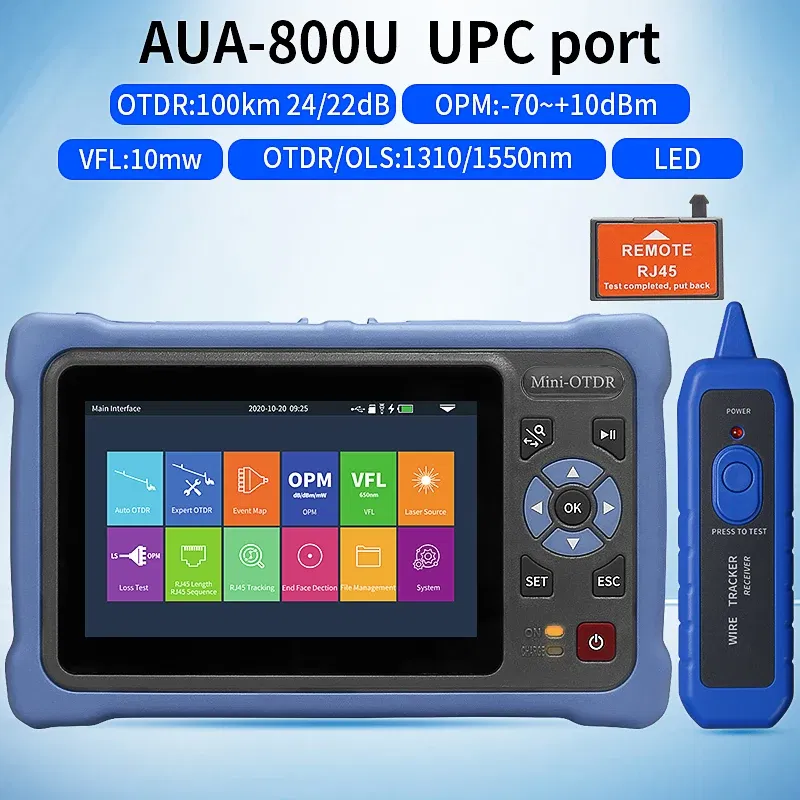 Color: Pink, Ships From: CHINA - Top MINI OTDR 1310/1550nm 26/24dB Fiber Optic Reflectometer Touch Screen VFL OLS OPM Event Map Ethernet Cable Tester