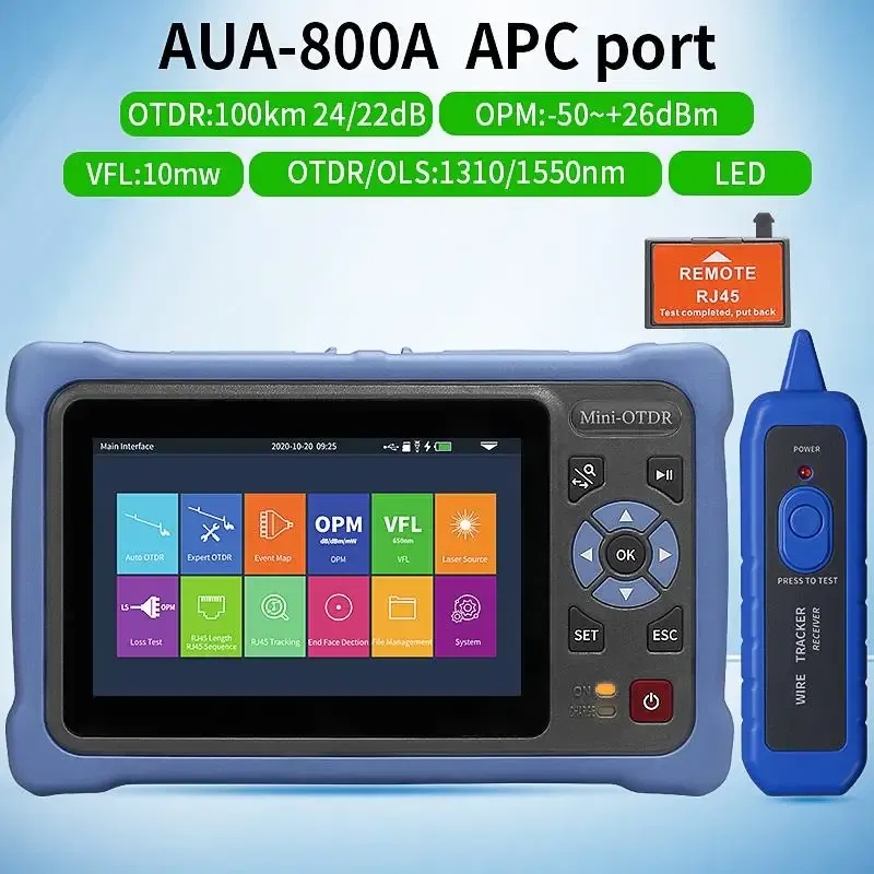 Color: Pink, Ships From: CHINA - Top MINI OTDR 1310/1550nm 26/24dB Fiber Optic Reflectometer Touch Screen VFL OLS OPM Event Map Ethernet Cable Tester