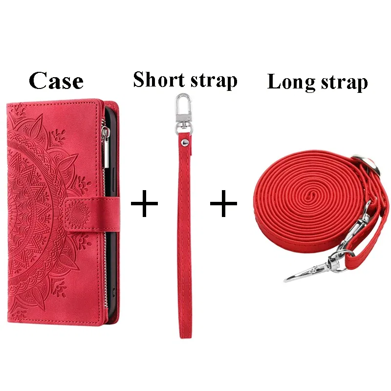 Color: PEACOCK BLUE, Material: PE - S 23 S24 Ultra 5G Leather Case for Samsung Galaxy S23 Ultra Flip Cover Zipper CrossBody Book Funda S 24 Plus S23 FE Wallet Etui