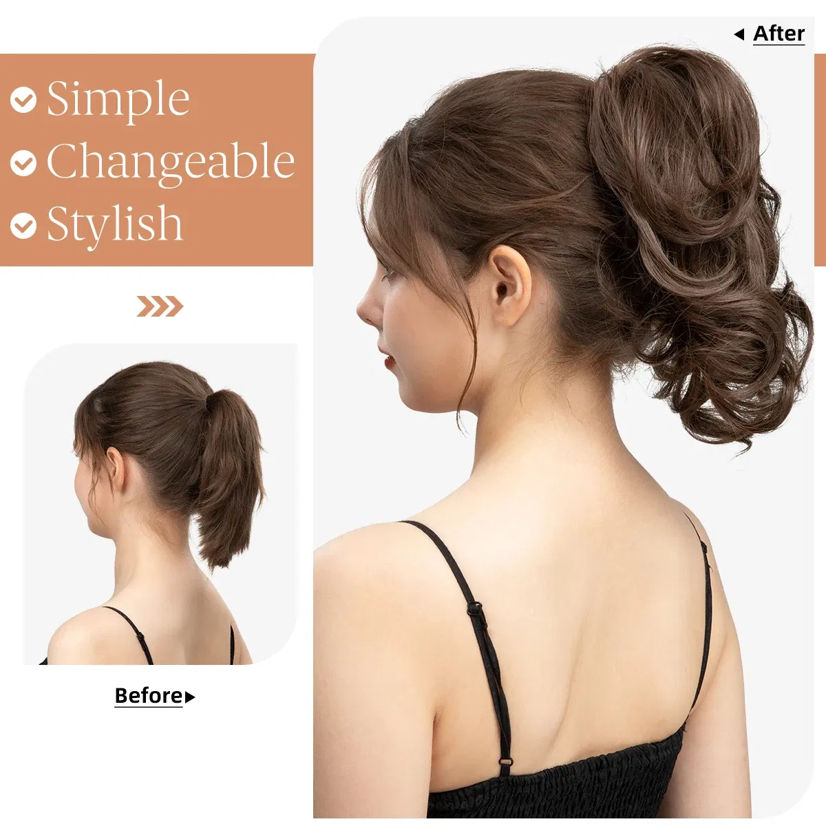 Color: #35 - SARLA Premium Synthetic Diy Claw Clip In Ponytail Extensions Hairpiece Hair Bun Fake Blonde Natural Hair False Pigtail P026