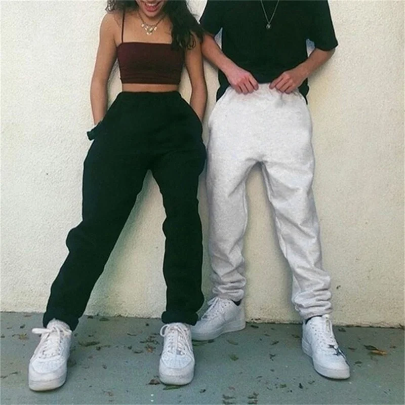 Color: GRAY, Size: XXL - Trendy Women's Pants Loose Trousers Outdoor Casual Pants Four Seasons Sweatpants Women's Drawstring Jogging Pants