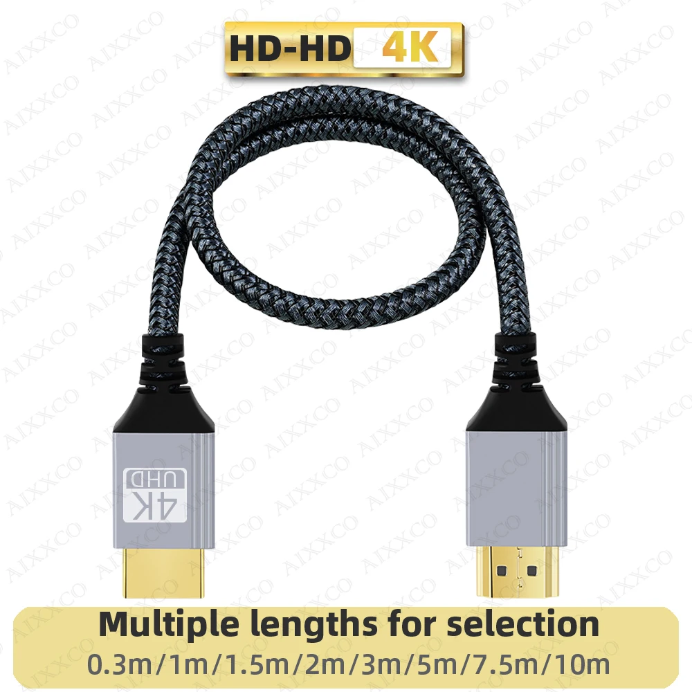 Length: 10m - HDMI-Compatible Cable 2.0 Wire 4K 60Hz for Xiaomi Xbox PS5 PS4 Laptops HDMI-Compatible Splitter Digital Cable Cord 2m 3m 5m 10m