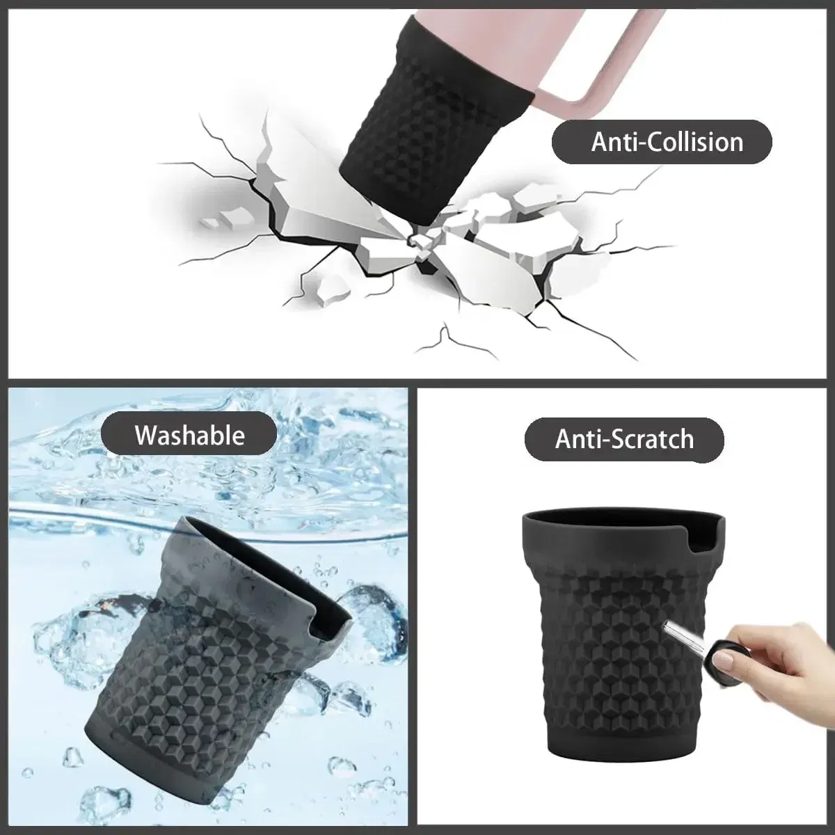 Color: Dull - Silicone Boot for Stanley Quencher H2.0 FlowState Tumbler 40oz  Cup Bottom Protector Sleeve
