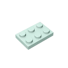 Color: Light Pink - Educational Assemblage GOBRICKS Plate 2 x 3 compatible  with lego 3021 pieces of children's toys building block Particles Plate