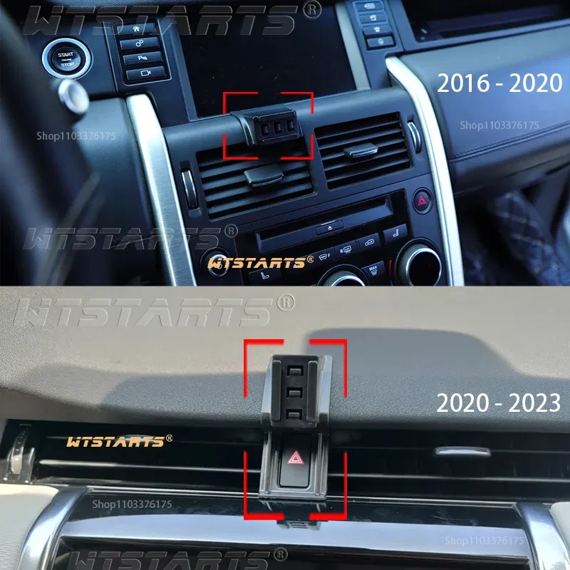 Color Name: GRAY - For Land Rover Discovery Sport 2016-2023 Adjustable Car Phone Holder Mobile Mount Gravity GPS Rotatable Navigation  Bracket