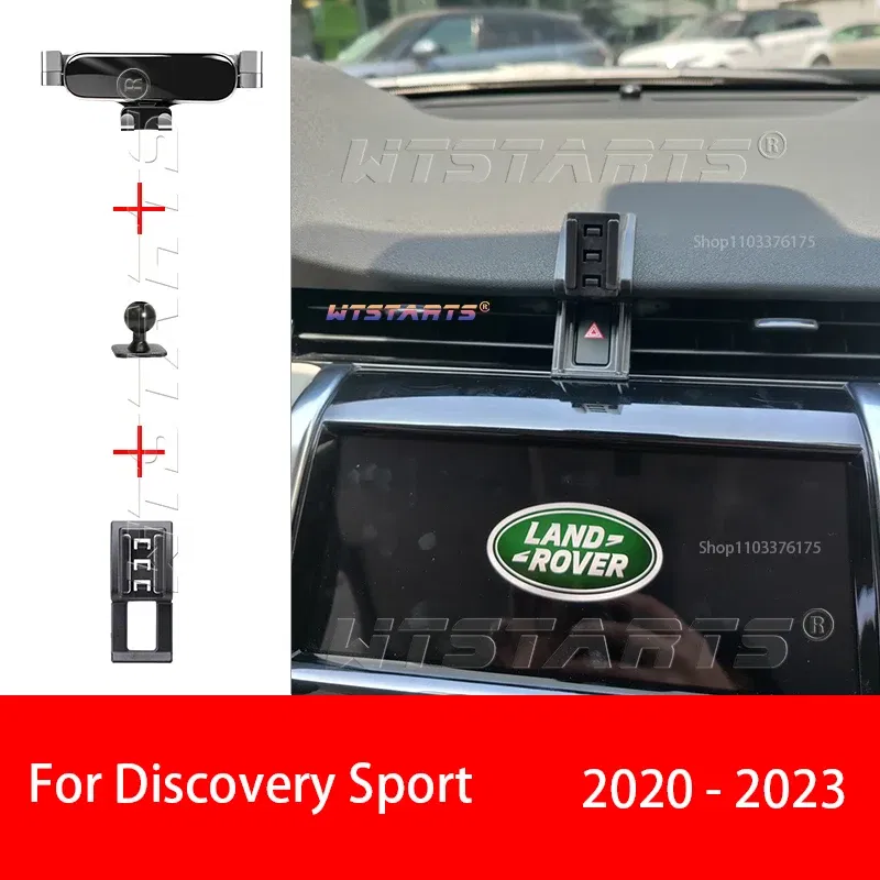 Color Name: GRAY - For Land Rover Discovery Sport 2016-2023 Adjustable Car Phone Holder Mobile Mount Gravity GPS Rotatable Navigation  Bracket