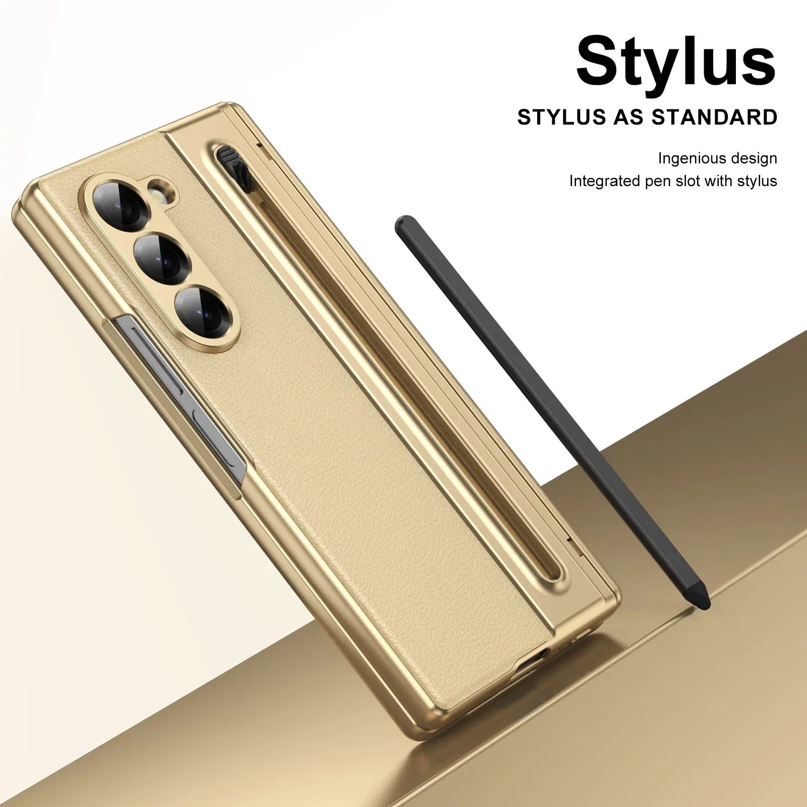 Color: Blue, Material: CANVAS - With Touch Pen For Samsung Galaxy Z Fold 6 Slim 5 W25 5 4 3 Case Leather Plating Hinge 360 Full Screen Protector Folding Cover