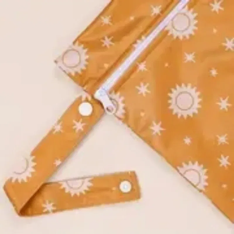 Color: Blue - HappyFlute 2PCS 26*36CM Reusable Wet Dry Bag Waterproof Leak-Proof Quick-Drying For Nappy Changing Eco-Friendly Travel Wetbag