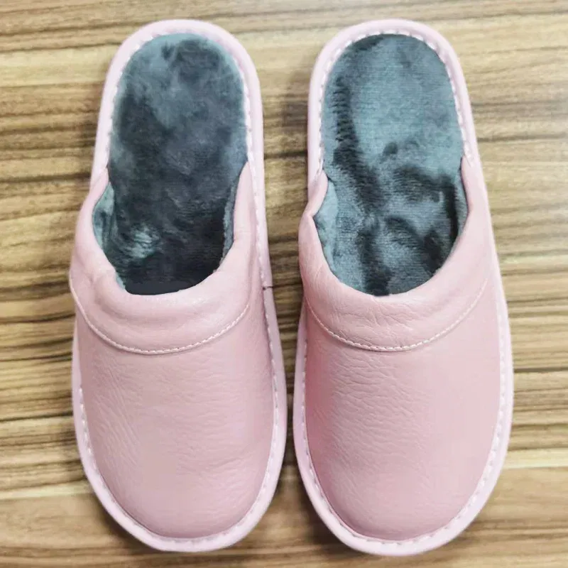 Color: Lavender, Shoe Size: 12 - Mens Bedroom Leather Slippers Unisex Black Home Shoes Big Size 47 48 Man's Slippers Indoor Comfy Males Slides Family Flats Shoes