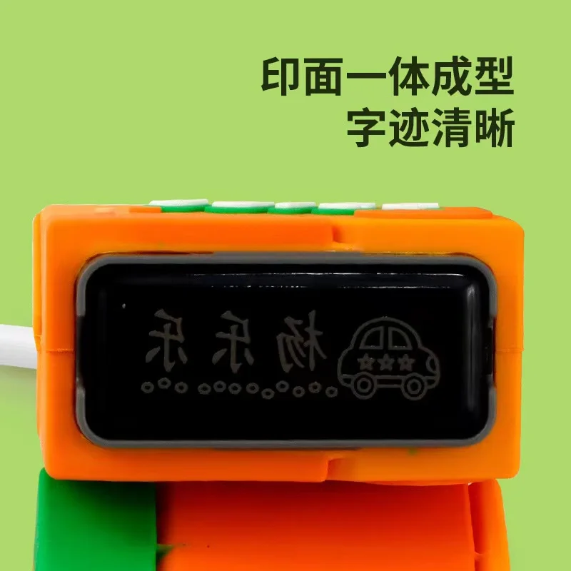 Color: Multicolor - Customized Name Stamp Paints Personal Student Child Baby Engraved Waterproof Non-fading Kindergarten Cartoon Clothing Name Seal