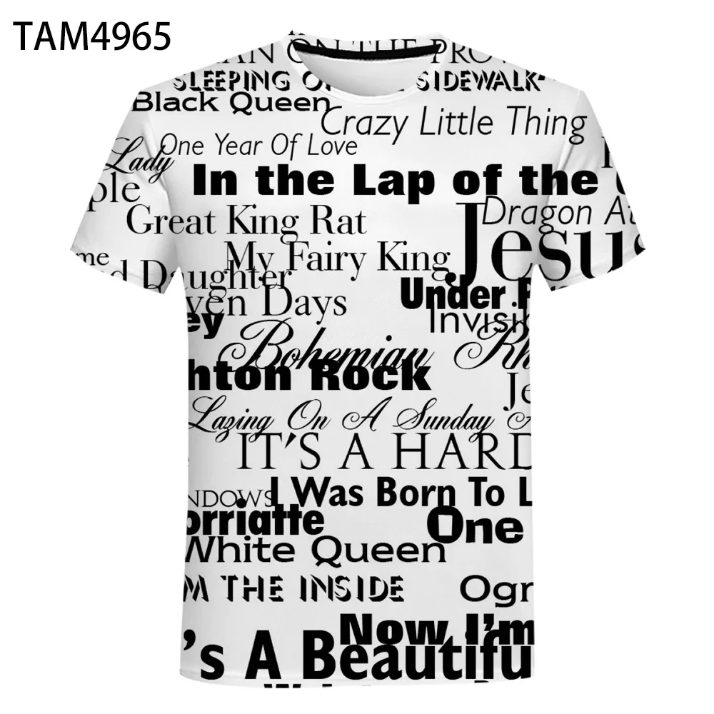 Color: Gold, Size: S - New British Rock Band Queen 3D Printed Men Women T-shirt Casual Short Sleeve Oversized Tees Tops Fashion Punk O-Neck Clothing