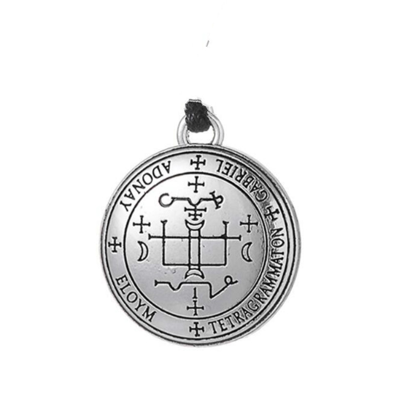 Metal color: Blue Zinc Plated - Dawapara DIY Pendants for Necklace Archangel Michael Raphael Uriel Gabrie Talisman Angel Men Pendant&Necklace Women