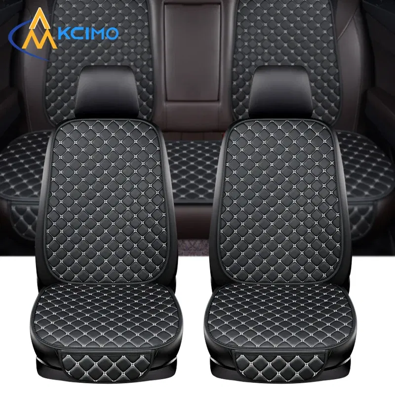 Color Name: CRIMSON - Car Seat Cover PU Leather Universal Seat Cushion Minimalism Auto Chair Protective Cover Auto Protector Pad with Storage Pocket