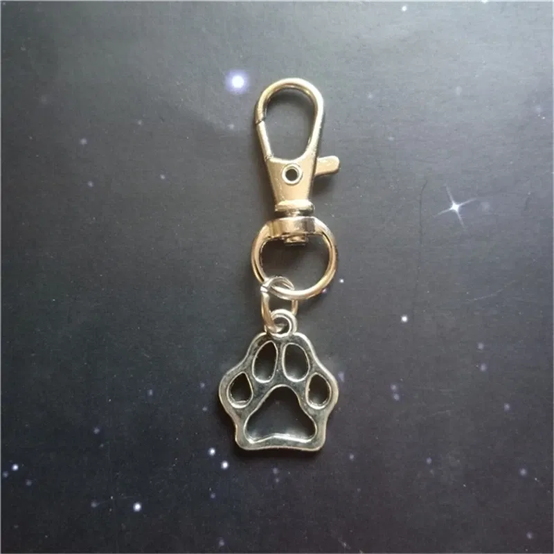 Dog Paw Keychain,  Tiny Paw Keychain, Paw Print Jewelry, Dog Paw Charm Keychain, Gift for Him, Pet Gift