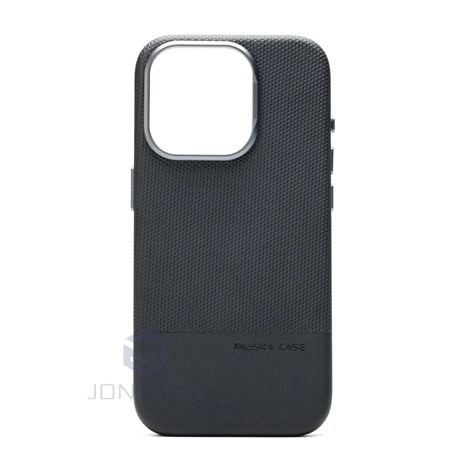 Color: black, Material: Carbon Fiber - Luxury Hit Color Wireless Charge For MagSafe Premium Leather Case For iPhone 16 Plus 15 14 13 Pro Max Alloy Len Shockproof Cover