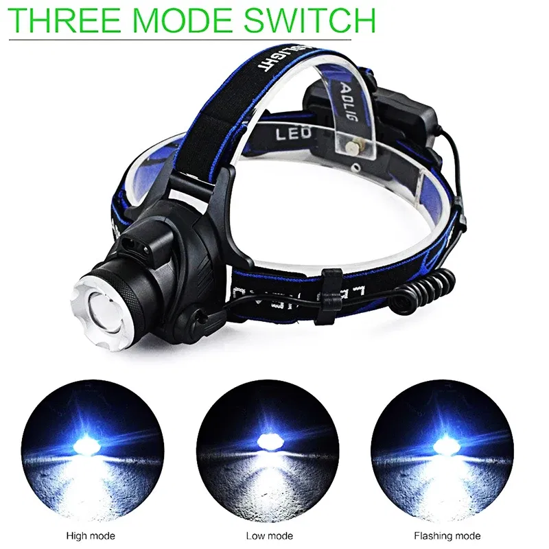 Ships From: CHINA, Body Color: black - zk20 LED Induction Headlamp Headlight Sensor Control Adjustable USB Rechargeable Zoomable Cycling Running Camping Light Torch