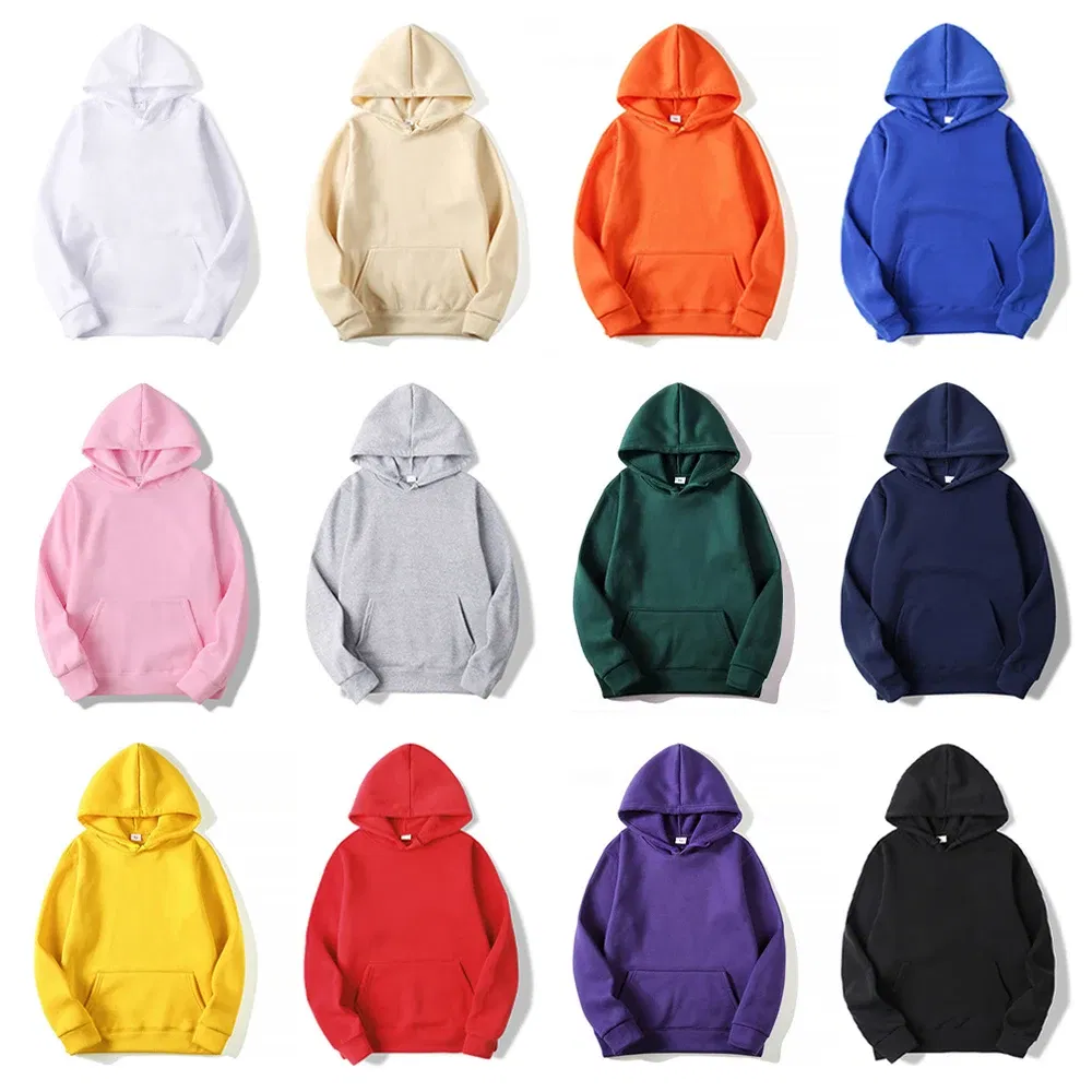 Color: Blue, Size: M - Plain Sublimation Fleece Hoodies Bulk Wholesale Pullover Men Hooded Sweatshirt Cheap Solid Hoodie For Man Sudaderas Para Hombre