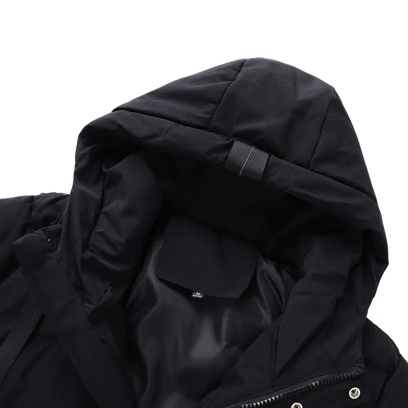 Color: GRAY, Size: 7XL - 7xl Plus Size Padded Parkas Men Thick Warm Coats Solid Warm Cotton Long Coats Windbreaker Winter Outerwear 6xl Thermal Jacket