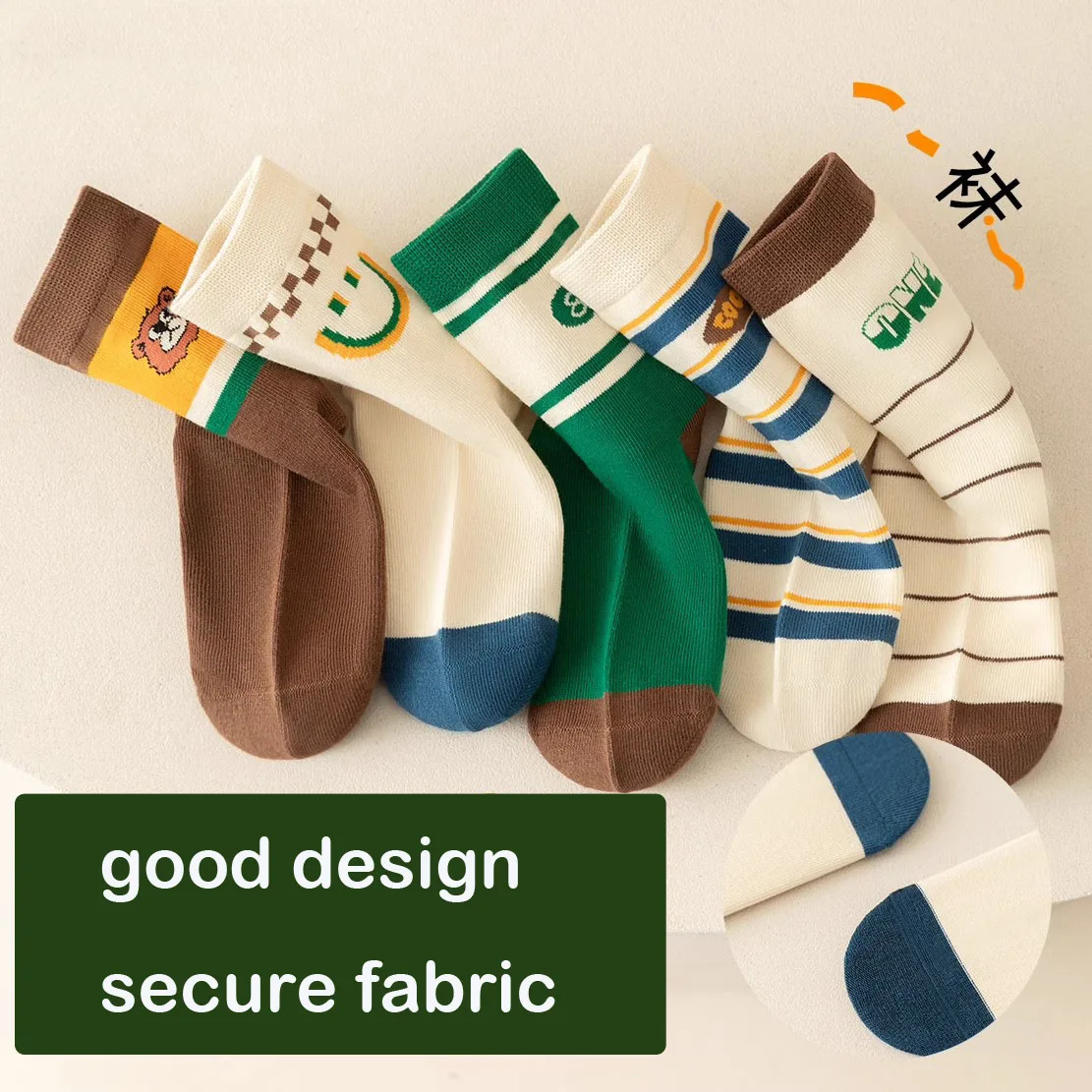 Color: SKY BLUE, Size: 7-9T - Boys Socks Spring Autumn Children Cotton Socks Baby 1-12 year-old Kids Cotton Socks Warm Cozy Calf Sock 5 Pairs/bag