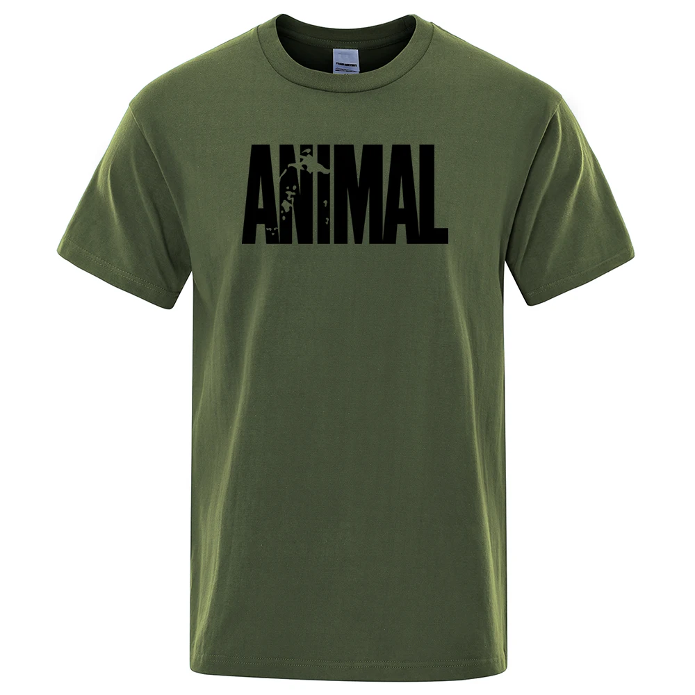 Color: Burgundy, Size: S - Fashion ANIMAL Letter Print Men T-Shirts Street Funny Short Sleeves Loose Oversized T Shirt O-Neck Breathable Cotton Clothing