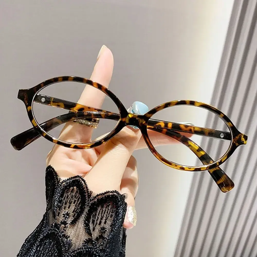 Frame Color: WHITE - Y2K Retro Oval Frame Glasses Women Female  Sweet Cool Eyewear Trend Reading Computer Anti Blue Light Eyeglasses