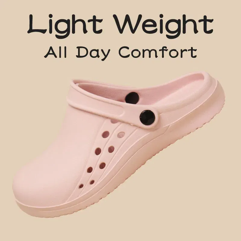 Color: PURPLE, Shoe Size: 33 - High Quality Scrub Shoes Non-slip Dentist Nursing Clogs Healthcare Service Work Slippers Soft Operating Room Protective Clogs