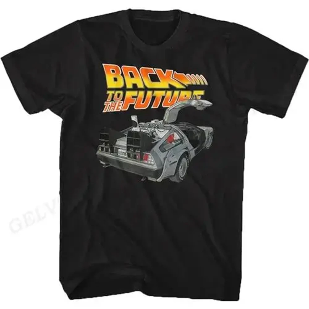 Color: Pink, Size: XL - Back To The Future T Shirt Graphic Print Men Women Fashion Hip Hop Streetwear Short Sleeve Plus Size T Shirt Unisex 62473