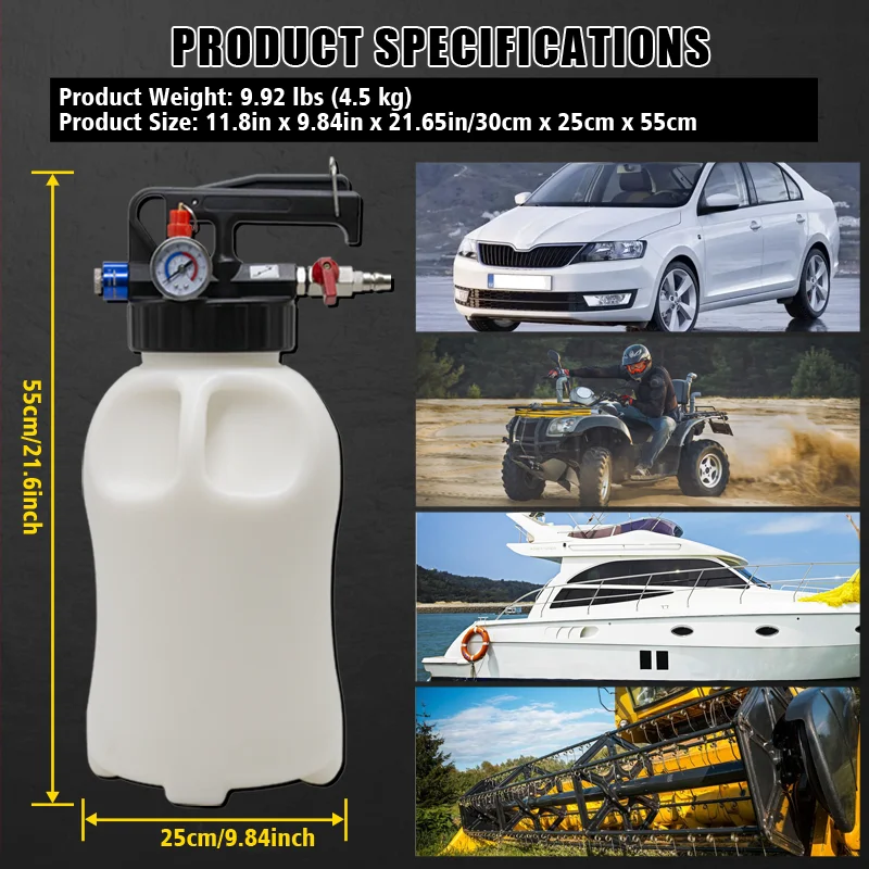 Color: Yellow, Ships From: Russian Federation - Pneumatic Transmission Oil Refilling Tool Oil Refill Filling ATF Adapters 10L /6LDispenser Pump Kit Fluid Extractor Adaptor 15Pc
