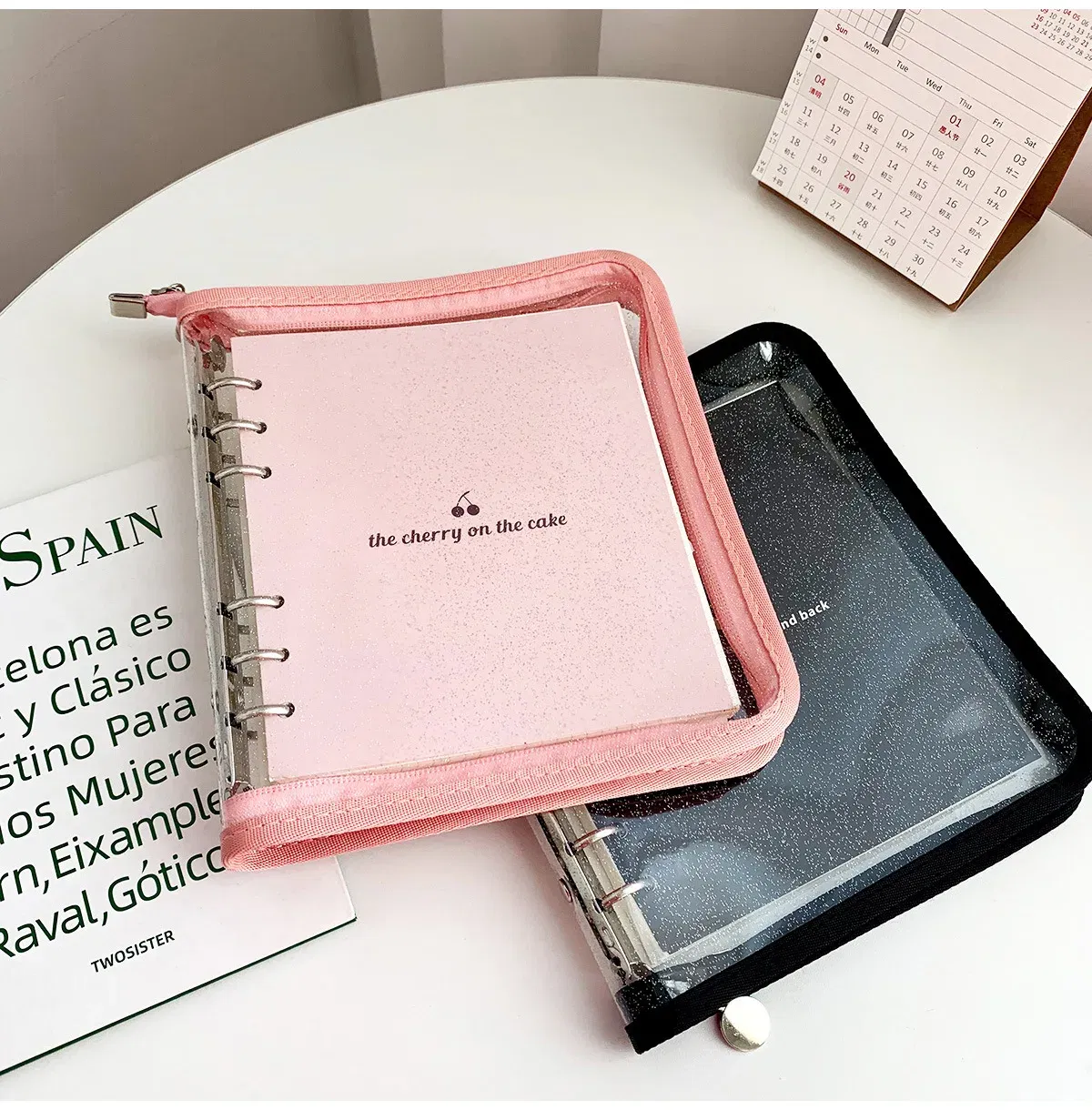 Color: WHITE, Size: A5 - New Arrival 2023 Cute A5/A6 My Journal Agenda Notebook & DIY Photocard Binder Organizer Gift Book School Stationery