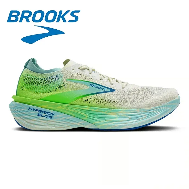 Color: MULTI, Shoe Size: 45 - Brooks Hyperion Elite 4 Series Gray Green Breathable Engineering Mesh Men's Lightweight Cushioning Running Shoes
