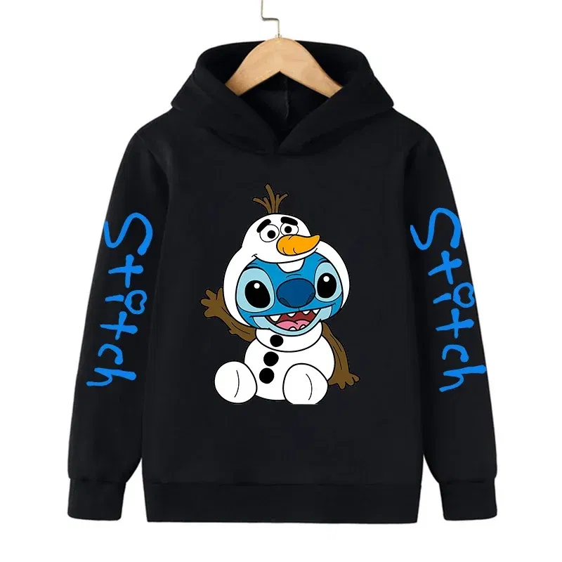 Color: Clear, Size: 40cm - New in Cool Stitch Hoodie Children Cartoon Clothes Kid Girl Boy Lilo and Stitch Sweatshirt Manga Hoody Baby Casual Top