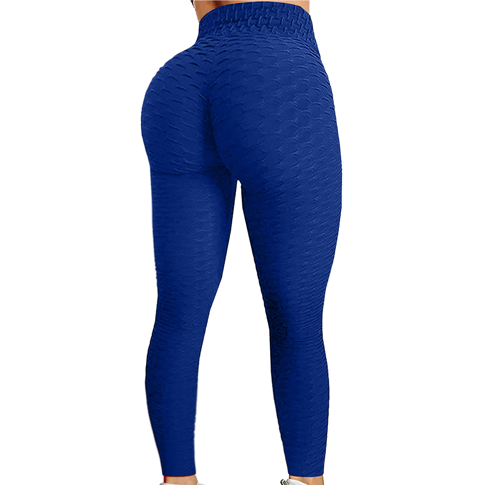 Color: Blue, Size: M - Women's Bubble Hip Lifting ExerciseYoga Pants Women  Fitness Running High Waist Gym Fitness Sports Flared Pant  Dance Trouers