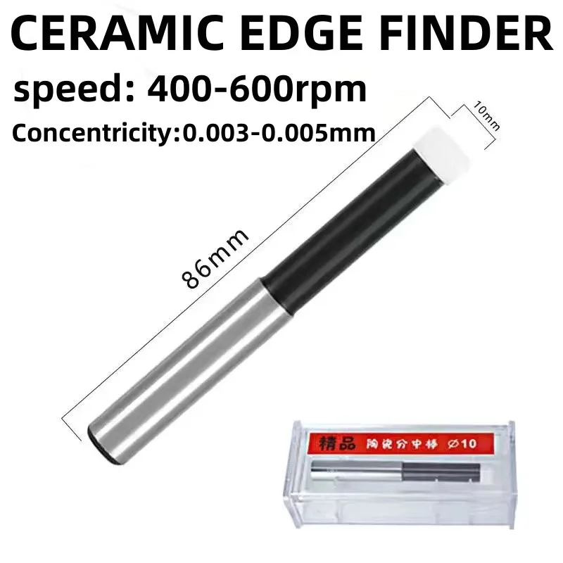 Color: Red - Non-magnetic mechanical Edge Finder Ceramic Touch Point 10mm Locate Work Edges for Milling Lathe CNC machine tool 1pc