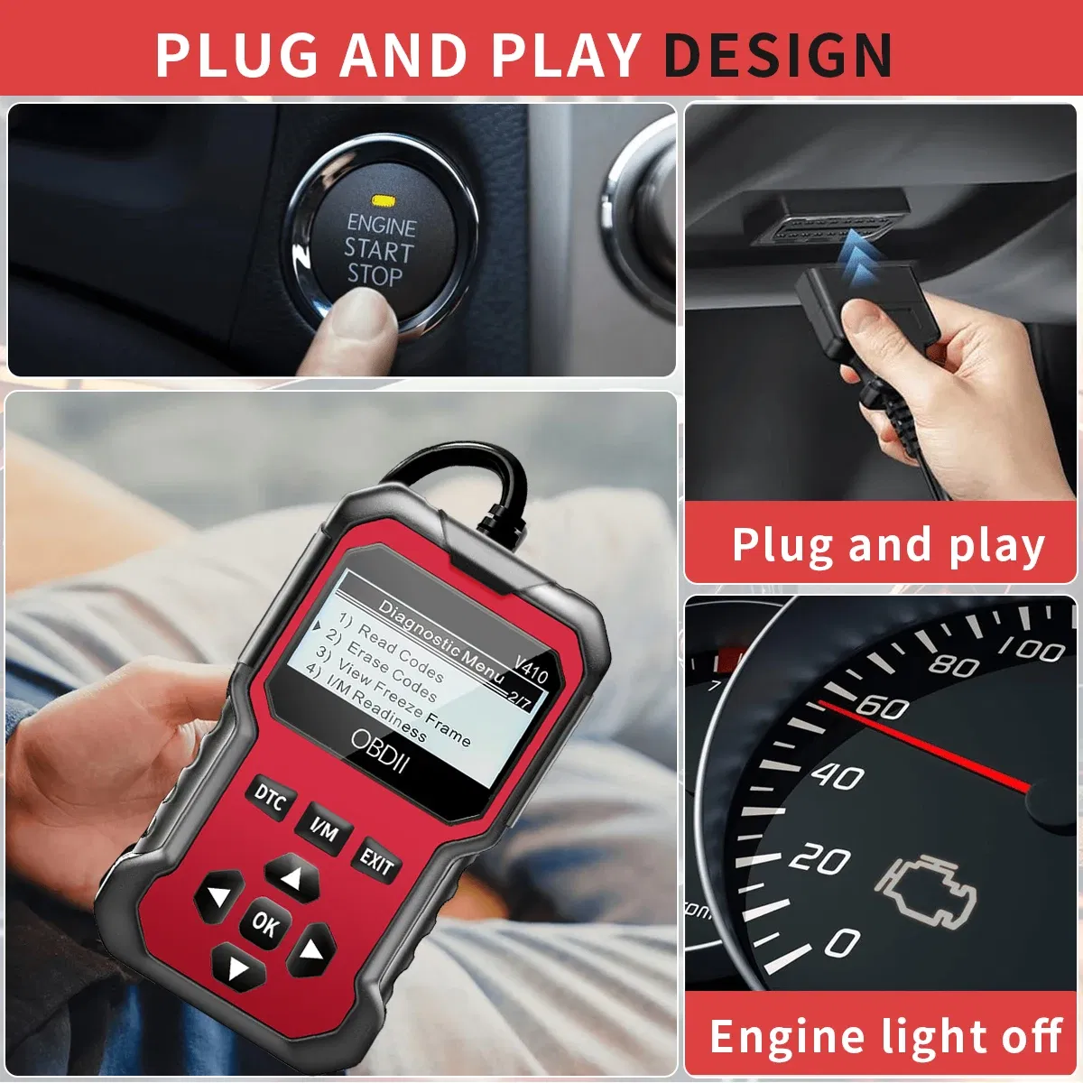 Color: Yellow - Car Obd2 Scanner Diagnostic Tool Code Reader Engine Fault Code Reader Scanner Can Diagnose All Obd Ii Protocol Cars since 1996 Scan Tool