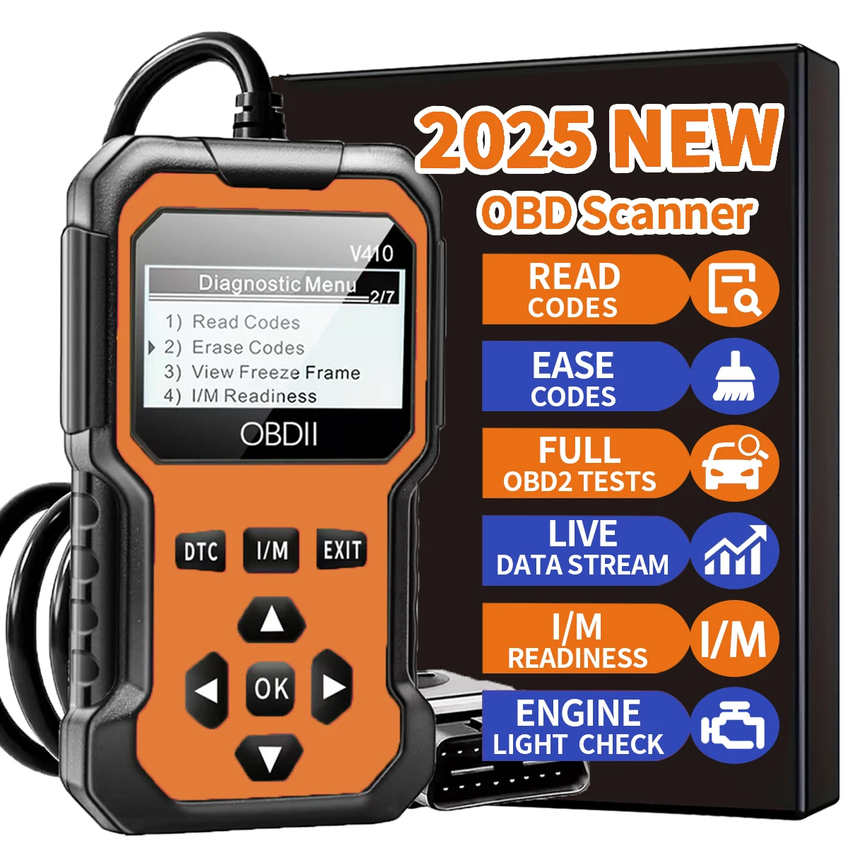 Color: Yellow - Car Obd2 Scanner Diagnostic Tool Code Reader Engine Fault Code Reader Scanner Can Diagnose All Obd Ii Protocol Cars since 1996 Scan Tool