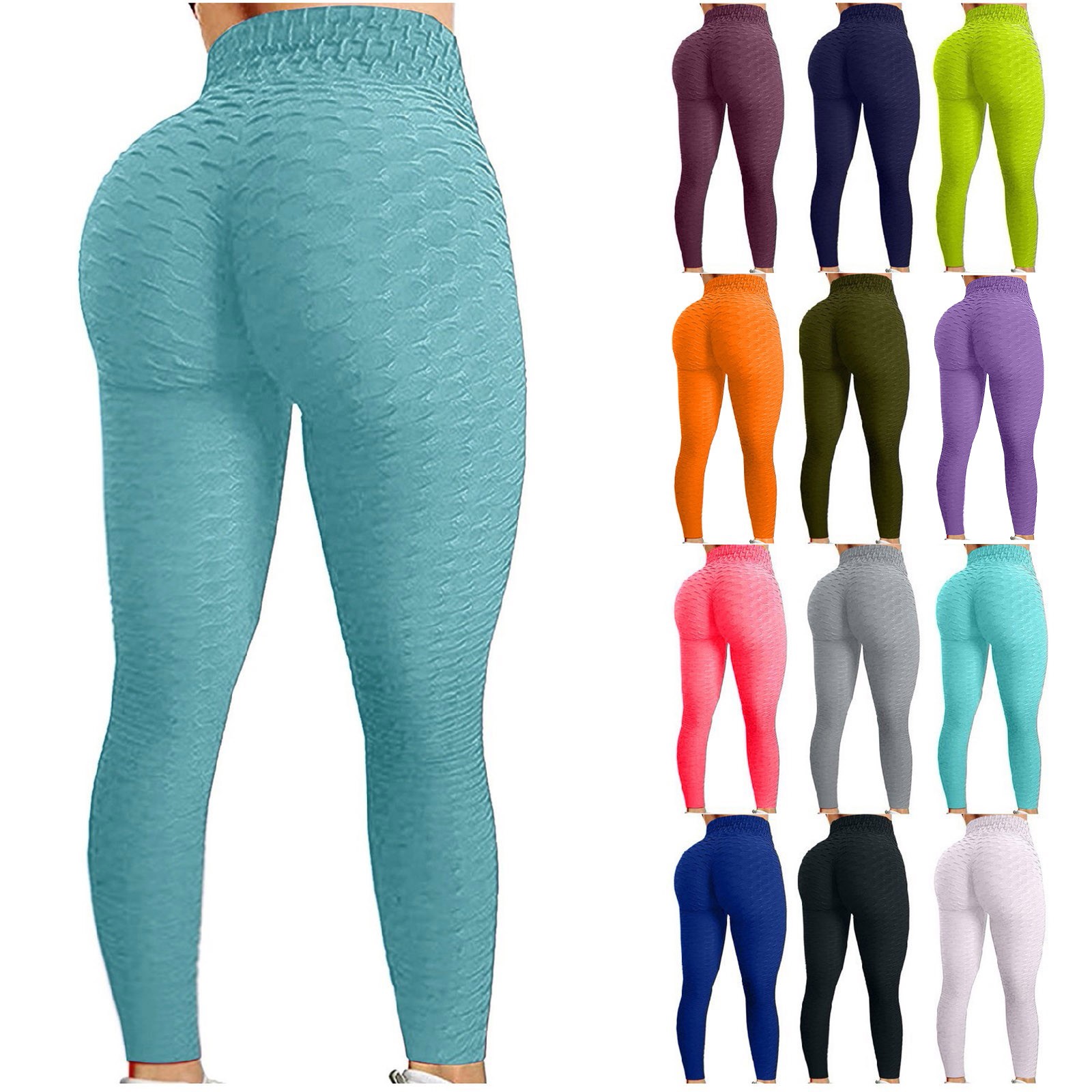 Color: PURPLE, Size: XXXL - Women's Bubble Hip Lifting ExerciseYoga Pants Women  Fitness Running High Waist Gym Fitness Sports Flared Pant  Dance Trouers