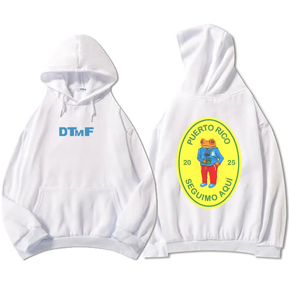 Color: PURPLE, Size: XXL - DTMF Deb?­ Tirar Más Fotos 2025 New Album Hoodies Bad Bunny Singer Printing Sweatshirts Men Women Clothing Sudaderas Hombre Male