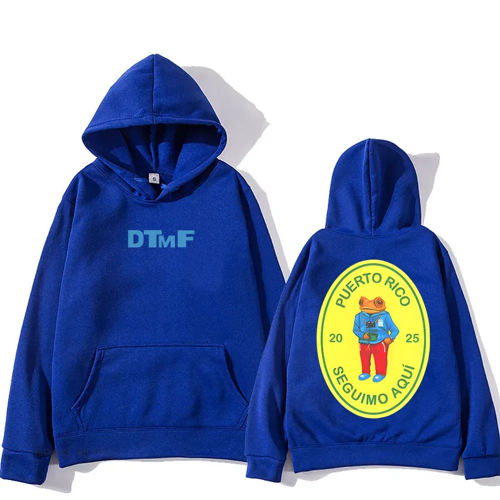 Color: PURPLE, Size: XXL - DTMF Deb?­ Tirar Más Fotos 2025 New Album Hoodies Bad Bunny Singer Printing Sweatshirts Men Women Clothing Sudaderas Hombre Male