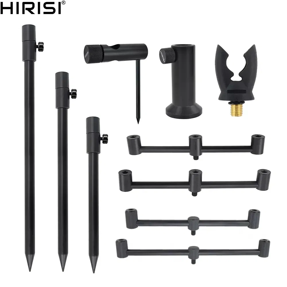 Color: Green - Hirisi Carp Fishing Rod Pod, Bank Stick and Buzz Bar, Fishing Rod Holder, Support The Fishing Rod