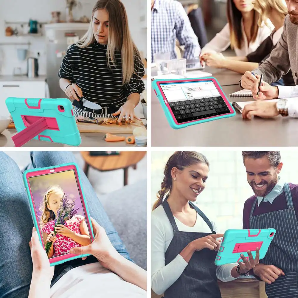Color: Pink, Ships From: CHINA, Size: iPad pro 12.9 - Case for  Samsung Galaxy Tab A7 Lite 2021 SM T220 T225 Shock Proof full body Kids Children Safe non-toxic tablet cover