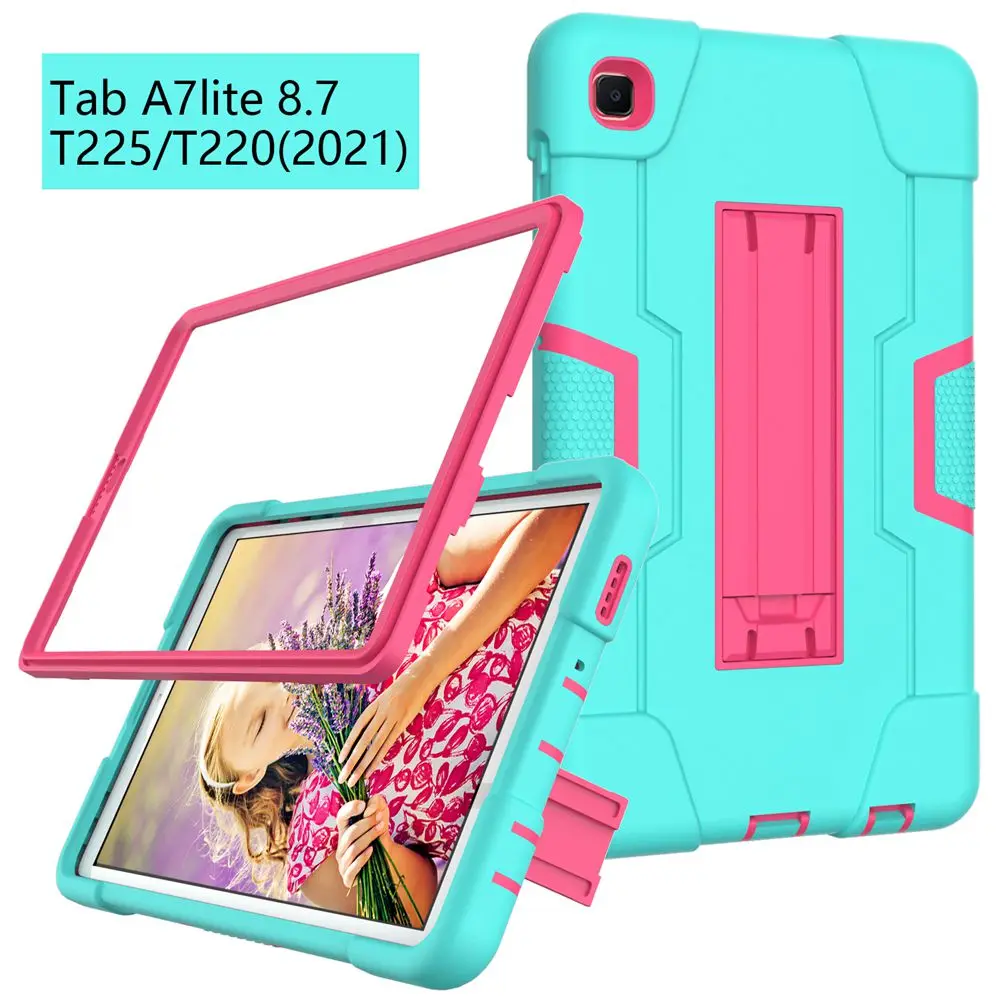 Color: Pink, Ships From: CHINA, Size: iPad pro 12.9 - Case for  Samsung Galaxy Tab A7 Lite 2021 SM T220 T225 Shock Proof full body Kids Children Safe non-toxic tablet cover