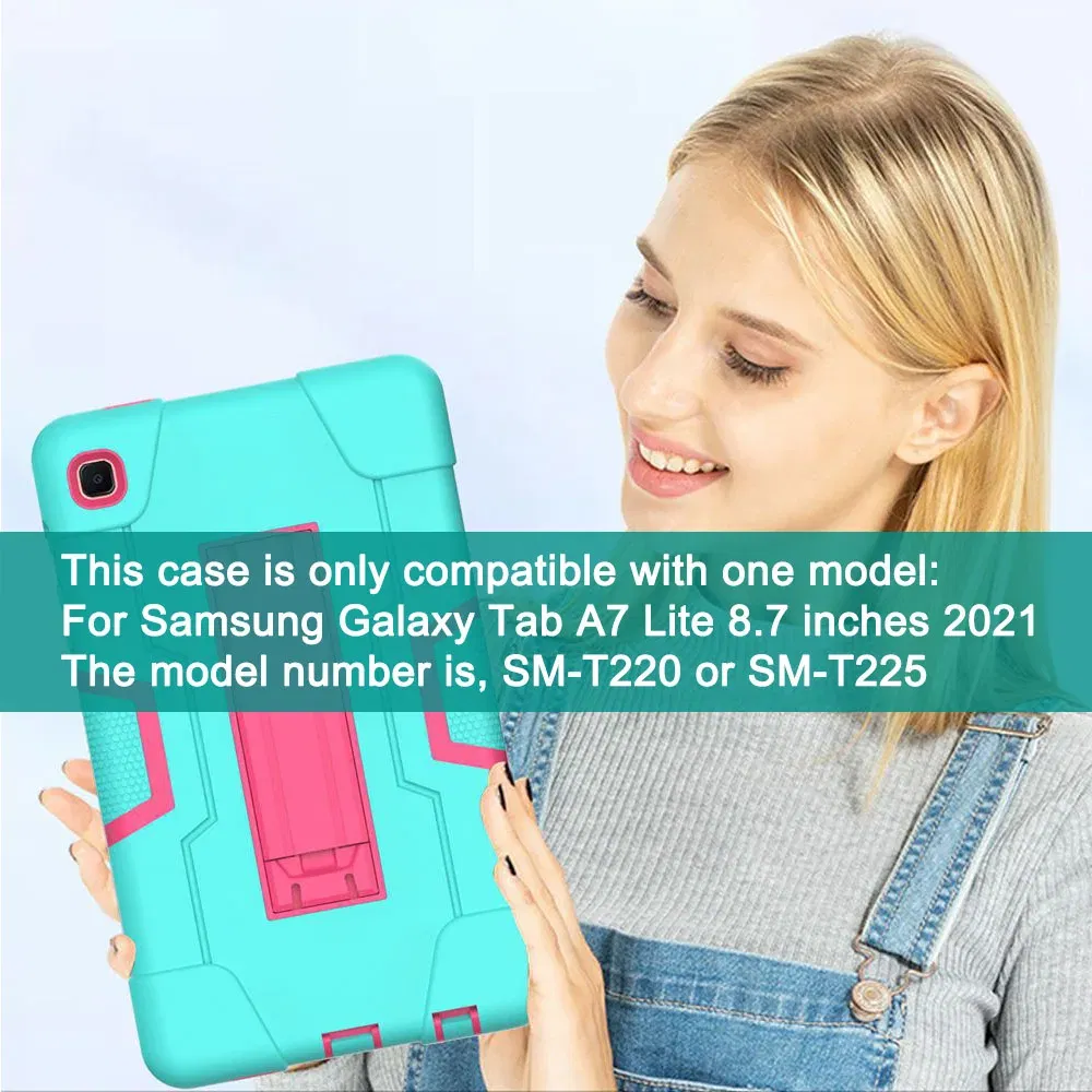 Color: Pink, Ships From: CHINA, Size: iPad pro 12.9 - Case for  Samsung Galaxy Tab A7 Lite 2021 SM T220 T225 Shock Proof full body Kids Children Safe non-toxic tablet cover