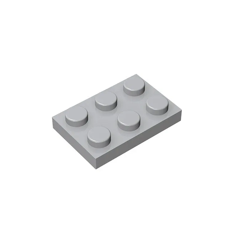 Color: SKY BLUE - Educational Assemblage GOBRICKS Plate 2 x 3 compatible  with lego 3021 pieces of children's toys building block Particles Plate