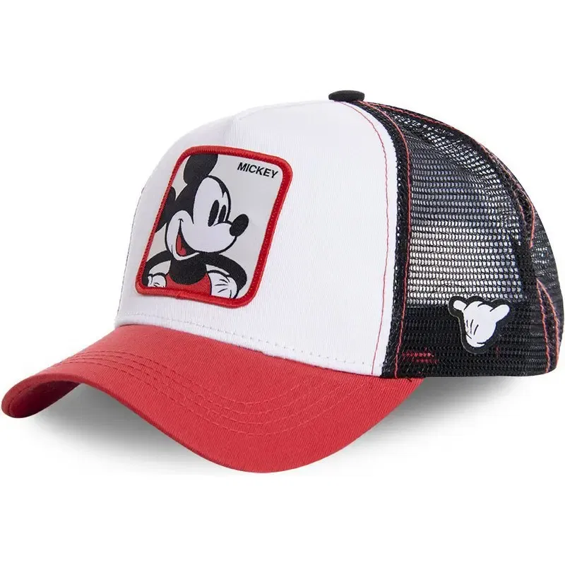 Color: Fluorescent Green - High Quality Disney Styles Anime Cartoon Snapback Cotton Baseball Cap Men Women Hip Hop Dad Mesh Hat Trucker Hat Dropshipping