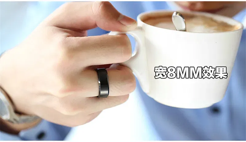 Main Stone Color: Black, Ring Size: 9 - JUCHAO Classic Ring Men Titanium Black Men Jewelry Wedding Bands Boyfriend Gift Dropshipping