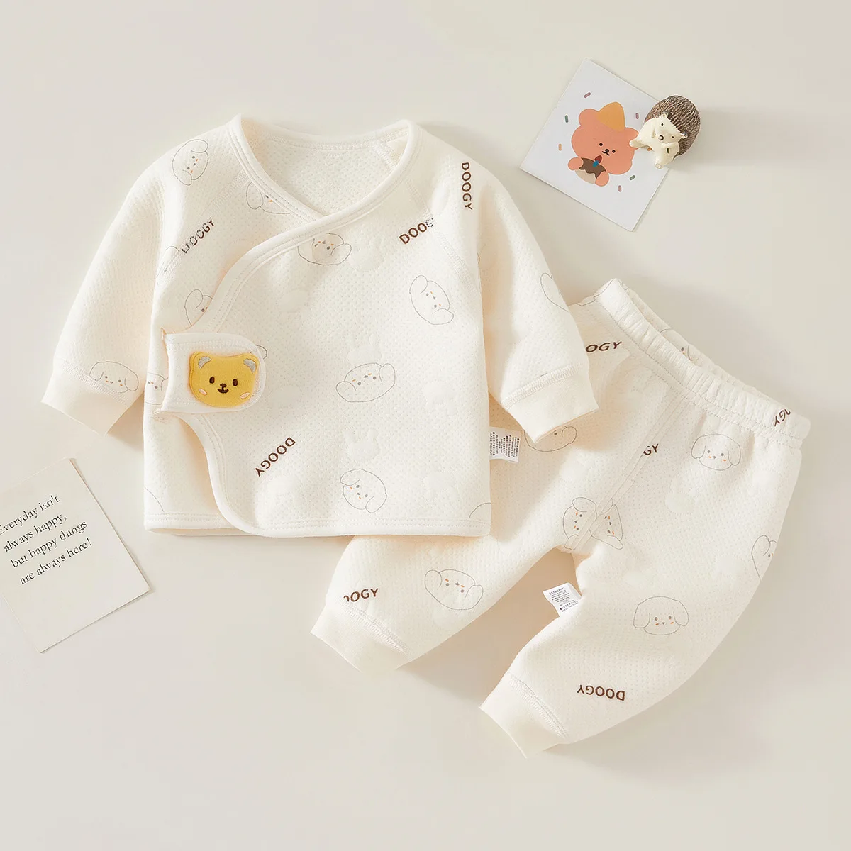 Color: ROYAL BLUE, Kid Size: 6M - Autumn Winter Thermal Underwear Suit Baby Clothing Sets Boys Girls Pajama Sets Baby Warm Sleepwear Cartoon bear Kids Clothes