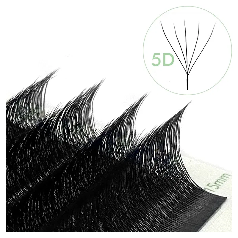Color: Dark Brown, Curl: LU, Thickness: 0.07mm, Length: MIX - NATUHANA W-Shaped 4D 5D Volume Eyelash Extensions Premade Volume Fans W Shape Lashes Natural Soft False Eyelashes for Makeup